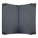 A grey rectangular folder with a blue border.
