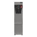 A black panel with white text and buttons on a Fetco MBS-1221 Plus Series Multi-Beverage Automatic Tea / Coffee Brewer.
