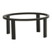 A round black metal display riser.