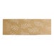 A rectangular brown paper sleeve with white leaves.