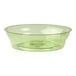 A small, round, green compostable plastic parfait insert designed for use with cold cups.