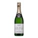 A close up of a bottle of Noughty Non-Alcoholic Sparkling Chardonnay with the label on it.