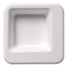 A white square Jungle Diamond compostable sugarcane pulp bowl with a square center.