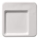 A white square Jungle Diamond sugarcane pulp plate.