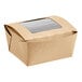 A brown paper box with a clear window.