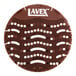 A brown Lavex Midnight Coast scent EVA deodorizing gel urinal screen with a perforated design.