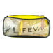 A yellow and black Medique LifeVac travel kit bag with a clear plastic bag inside with black text.