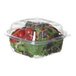 A clear Eco-Products plastic container with a salad inside.