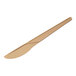 A close-up of an Eco-Products Plantware compostable plastic knife with a beige handle.