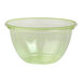 A clear plastic Eco-Products bowl with a green rim and lid.