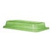 A green rectangular Eco-Products plastic dome lid on a white background.