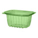 A green rectangular Eco-Products deli container with a flat lid.
