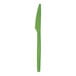 A green Eco-Products Cutlerease plastic knife.