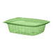 A green rectangular Eco-Products deli container with a flat lid.