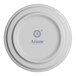 A round, white porcelain butter ramekin with the Ariane logo on the bottom.