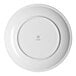 A white Ariane round rimless porcelain plate.