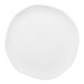 An Ariane Earth white porcelain plate with a curved edge.