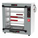A large silver Metro HotBlox Xpress Quick-Pick countertop heated holding cabinet with a door and shelves.