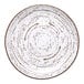 A white Ariane Tornado rimless porcelain plate with brown specks.