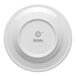 A white round porcelain plate with an embossed wide rim, shown from the bottom with the Ariane brand logo.