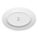An oval white porcelain platter with a wide rim.
