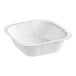 A white square Solut paperboard baking pan.