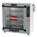 A large silver Metro HotBlox Xpress Countertop holding cabinet with shelves.