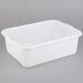 A white Tablecraft plastic freezer safe drain box.