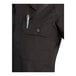 A black short sleeve women's work shirt in size 3XL with a buttoned chest pocket holding a pen.