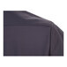 A close-up view of the back shoulder area of a gray short sleeve women's work shirt in size 3XL.