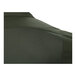 A close-up view of the back shoulder area of an olive green short sleeve work shirt in size 2XL.