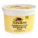 A 5 lb tub of SunGlow European Style Whipped Butter Blend margarine.