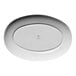 An oval white porcelain plate.