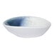A small blue and white ombre slanted porcelain coupe bowl.