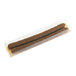 A transparent rectangular candy box containing two long chocolate-covered sticks.