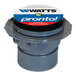 A round adjustable PVC floor cleanout with a nickel bronze cover, 2-inch socket outlet, and integrated level.