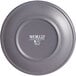 A gray satin matte porcelain coupe plate from Libbey's Driftstone collection.