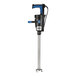 A Waring immersion blender with a blue handle.