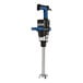 A Waring immersion blender with a blue handle.