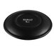 A black satin matte porcelain coupe plate with 'World Tableware' branding on the bottom.