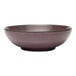 A mauve terracotta salad bowl with a smooth, rounded design.