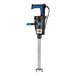 A Waring commercial immersion blender with a blue handle.