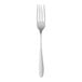 A stainless steel dinner fork with a simple, smooth design.