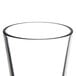 A clear Libbey Series V beverage glass with a wide rim.