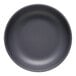 A matte granite-colored porcelain low bowl with a smooth finish.
