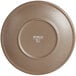A round, sand-colored matte porcelain coupe plate with a smooth finish.