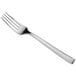 A stainless steel dinner fork with a satin finish and a simple, modern design.
