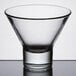 A clear Libbey Series V 7.6 oz. martini glass with a wide, conical bowl and a thick, sturdy base.