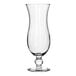 A clear 14.5 oz. hurricane glass with a curved bowl and a short stem.