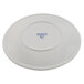 A white porcelain coupe plate with a satin matte finish, shown upside down.